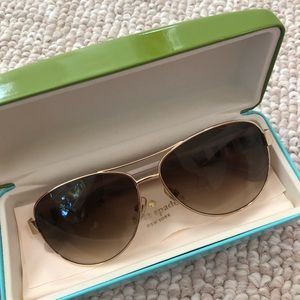 Kate spade gold aviator sunglasses